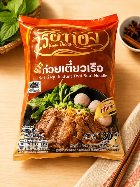 ก๋วยเตี๋ยวเรือเรือทอง เส้นเล็ก 130 กรัม