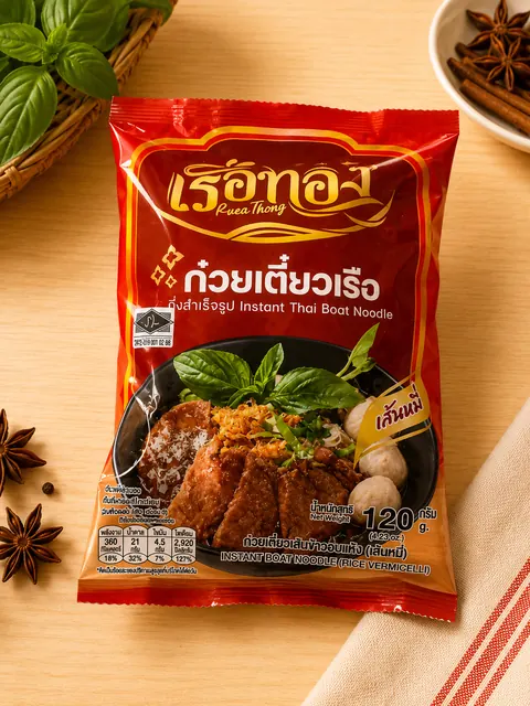 ก๋วยเตี๋ยวเรือเรือทอง เส้นหมี่ 130 กรัม