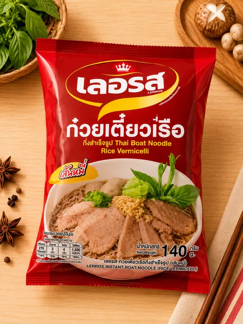 ก๋วยเตี๋ยวเรือ เลอรส เส้นหมี่ 140 กรัม
