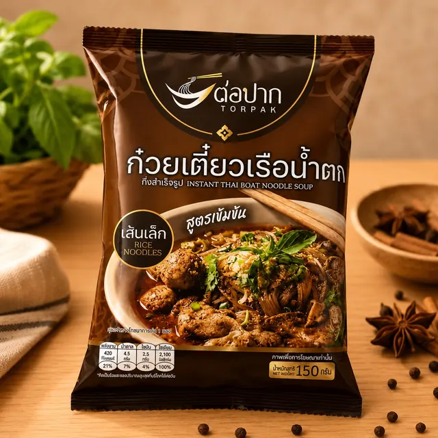 ก๋วยเตี๋ยวเรือต่อปาก เส้นเล็ก สูตรเข้มข้น